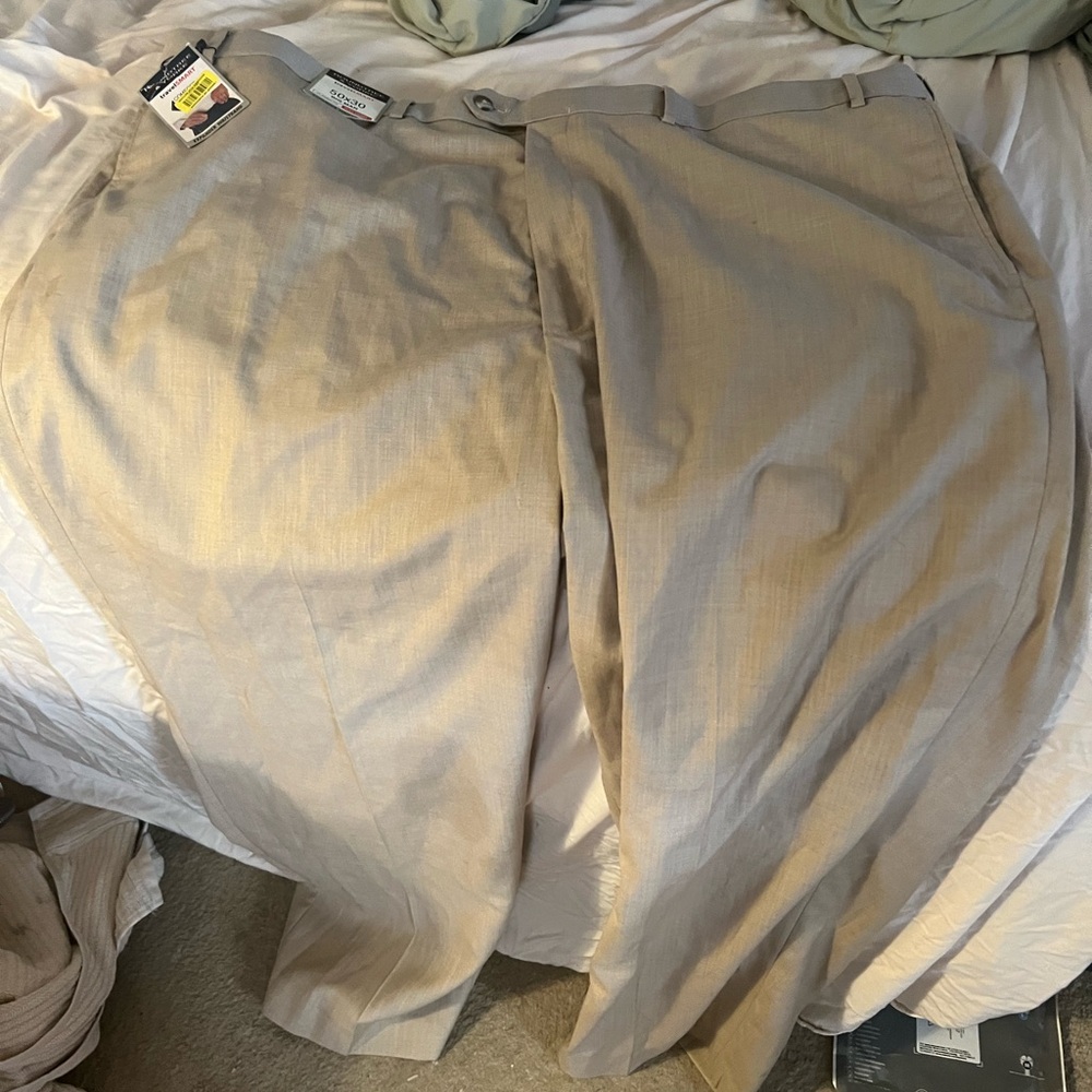 Roundtree & Yorke Light Tan Dress Pants